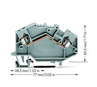 Borne de passage WAGO 780-601 5 mm ressort de traction Affectation: L gris 50 pc(s)