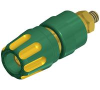 Borne de polarité Ø stylo (détails): 4 mm Hirschmann Test & Measurement PKI 10 A Au 930103788 jaune, vert 35 A 1 pc(s)