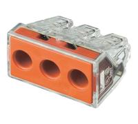 Boîte de 50 bornes de connexion automatiques transparentes 3 fils (2,5 - 6 mm²) WAGO 773-173