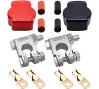Borne de pôle revêtue de cuivre M8 raccord rapide bateau (A) | Pour alliage de zinc robuste, résistant à la rouille, durable, pour voiture et camion, connexion stable