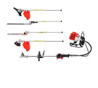 Borne de poteau à essence 52 CC 2 temps avec réservoir de carburant, 2,3 HP pilote de poteau portable avec système d'allumage CDI, 4 en 1, taille-haie et arbustes pour l'agriculture, le jardinage