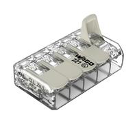 WAGO 221-485 Borne de raccordement flexible: 0.20-4 mm² rigide: 0.20-4 mm² Nombre de pôles: 5 transparent, blanc