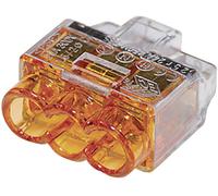 Borne de raccordement HellermannTyton HCPM-3 148-90037 flexible: 1-2.5 mm² rigide: 0.5-2.5 mm² Nombre de pôles: 3 orange