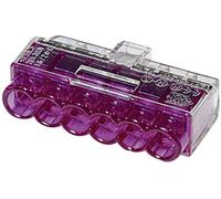 Borne de raccordement HellermannTyton HCPM-6 148-90040 flexible: 1-2.5 mm² rigide: 0.5-2.5 mm² Nombre de pôles: 6 violet