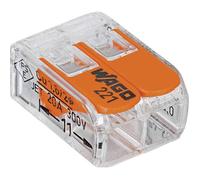 Borne de raccordement WAGO 221-412-100 transparent, orange 100 pc(s)