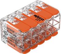 Borne de raccordement WAGO 221-420-1 flexible: 0.14-4 mm² rigide: 0.2-4 mm² Nombre de pôles: 10 transparent, orange