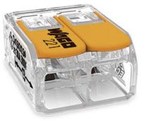 Borne de raccordement WAGO 221-612 flexible: 0.5-6 mm² rigide: 0.5-6 mm² Nombre de pôles: 2 transparent, orange