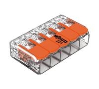 Borne de raccordement WAGO 221 Mini 5x4mm² à leviers souple & rigide - WAGO - 25 pcs - 221-415