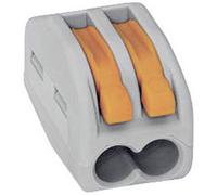 Borne de raccordement WAGO 222-412-50 flexible: 0.08-4 mm² rigide: 0.08-2.5 mm² Nombre de pôles: 2 gris, orange 50 pc(s)