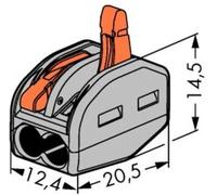 Borne de raccordement WAGO 222-412-500 flexible: - rigide: 0.08-2.5 mm² Nombre de pôles: 2 gris 500 pc(s)