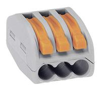 Wago Borne de raccordement 222-413-15 – 3 pôles – 0,08–4/0,08–2,5 mm² flexible/rigide – 15 pièces