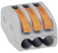 Borne de raccordement WAGO 222-413-50 flexible: 0.08-4 mm² rigide: 0.08-2.5 mm² Nombre de pôles: 3 gris, orange 50 pc(s)