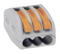 Borne de raccordement WAGO 222-413-50 flexible: 0.08-4 mm² rigide: 0.08-2.5 mm² Nombre de pôles: 3 gris, orange 50 pc(s)