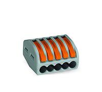 Borne de raccordement WAGO 222-415-10 flexible: 0.08-4 mm² rigide: 0.08-2.5 mm² Nombre de pôles (num): 5 gris, orange 10 pc(s)