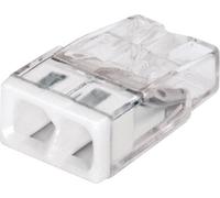 Bornes 2 entrées (0.5-2.5mm) Blanc boite de 100 pièces - WAGO - 2273-202