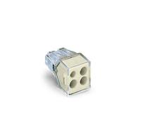 Borne de raccordement WAGO 773-124 flexible: - rigide: 0.75-2.5 mm² Nombre de pôles: 4 transparent 1000 pc(s)