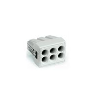 Borne de raccordement WAGO 773-496 flexible: - rigide: 0.75-2.5 mm² Nombre de pôles: 6 gris clair 500 pc(s)