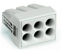 Borne de raccordement WAGO 773-496 flexible: - rigide: 0.75-2.5 mm² Nombre de pôles: 6 gris clair 500 pc(s)