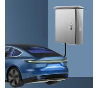 Borne de Recharge Boîtier Mural Verrouillable Grande Capacité pour Borne de Recharge Électrique, Socle en Acier Inoxydable avec Vis, Boîtier Voiture Électrique L'extérieur