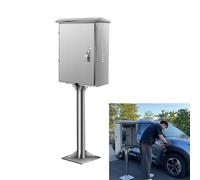 Borne de Recharge Borne de Recharge Autoportante pour Véhicules Électriques, Socle de Recharge Étanche et Verrouillable, Colonne de Recharge pour Voiture(H 150cm(59"))