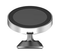 Borne de Recharge inductive, 2in1 15W Chargeur sans Fil magnétique Qi de Voiture for téléphone(Silver)