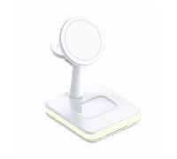 Borne de Recharge inductive, Chargeur sans Fil magnétique 30W 3 en 1 for Macsafe Phone Watch Earphone Station de Chargement Rapide(3 in 1 with Plug-01)