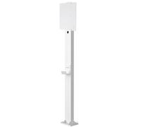 Borne de recharge robuste pour véhicules électriques - Support de station de recharge extérieure en acier résistant aux intempéries avec gestion des câbles, support et borne de recharge dura