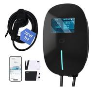 Borne de Recharge Type 2 7kW 6-32A Câble 7M Chargeur Véhicules Électrique Monophasé Wallbox avec App Minuteurie 24H