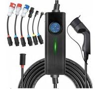 Borne de Recharge Type 2 pour Véhicule Électrique 16kW 32A Multi-connecteurs Platinet Noir
