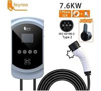 borne de recharge voiture electrique EVSE Wallbox 7,6kw 3Phase Vope2 Câble Prise IEC62196-2.bazarland30