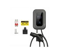 Borne de Recharge Voiture Electrique QC5 Type 2 7kW 32A Monophasé 10m - Plug & Play, LED