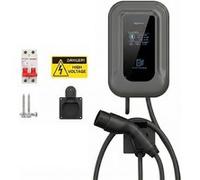 Borne de Recharge Voiture Électrique SZSMART QC5 Type 2 32A 7kW Monophasé 3m Plug & Play IP55 Écran LED