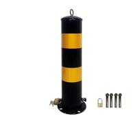 Borne De Sécurité Amovible - Barrière De Stationnement En Acier Jaune Avec Manchon Intégré Et Boulon D'Ancrage, Idéale Pour La Protection Des Allées Et La Sécurité Des Parkings, 11 X 50 Cm (4,3 X 19,