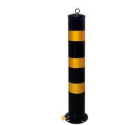 Borne De Sécurité Amovible - Barrière De Stationnement En Acier Jaune Avec Manchon Intégré Et Boulon D'Ancrage, Idéale Pour La Protection Des Allées Et La Sécurité Des Parkings, 11 X 80 Cm (4,3 X 31,