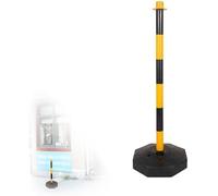 Borne de sécurité, cône de signalisation Portable avec Base remplissable, Amovible pour Une Utilisation intérieure/extérieure, Jaune Stable (H 85 cm / 33,5 Pouces)