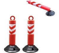 Borne de sécurité de stationnement en Plastique, Poteau de barrière d'accès inamovible, cônes de signalisation routière avec boulons d'expansion(50cm)