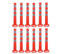 Borne de sécurité de stationnement, Poteau de signalisation BER, négociateur de Circulation for Chantiers/entrées/Rues, commerces(Red+Siver,Set of 4)