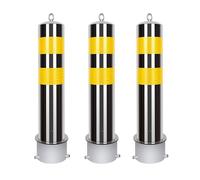 Borne de sécurité for allées, contrôle la circulation et - robuste(Silver (3pcs),11.4cm/4.5in)