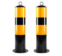 Borne De Sécurité, Poteau De Borne Avec Bande Réfléchissante, Avec 4 Boulons D'ancrage Gratuits, Poteau De Stationnement, Barrières De Contrôle De(2pcs)