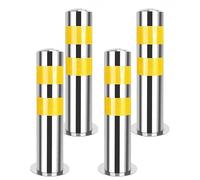 Borne de sécurité, poteau de délimitation de circulation, borne de stationnementréfléchissantes, butée de stationnement pour garage, parkings, trottoirs et pistes cyclables, lot de 4 - 76 cm