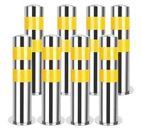 Borne de sécurité, poteau de délimitation de la circulation, borne de stationnemes, butée de stationnement pour garage, parkings, trottoirs et pistes cyclables, lot de 8 - 89 cm / 3,5 pouces