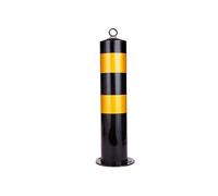 Borne de sécurité réfléchissante - Poteau de contrôle de la circulation durable de 55 cm avec boulons d'ancrage, barrière de stationnement jaune pour la protection de l'allée - Idéal pour la