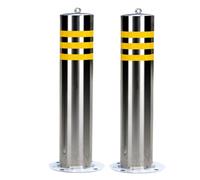 Borne De Sécurité Robuste En Acier Inoxydable Vis incluses | Poteau De Délimitation Très Visible De Type Fixe Pour La Gestion Du Trafic La Sécurité Des Parkings Entrepôts