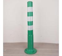 Borne de sécurité routière en PU élastique, Poteau de barrière de sécurité en Plastique pour allées et parkings, barrière de stationnement Fixe avec vis, Colonne réfléchi