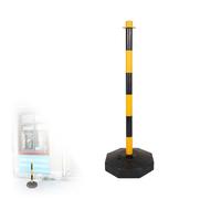 Borne de signalisation portable à remplissage facile, délinéateur de circulation amovible avec base de sable ou d'eau, barrière de sécurité haute visibilité pour parkings, routes, événements et usag
