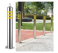 Borne de signalisation réfléchissante - Diamètre 76 mm, hauteur réglable 60-110 cm - Barrière d'allée for plus de sécurité et de visibilité(2pack 100cm/39.3in)