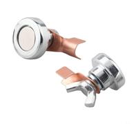 Borne de terre magnétique pour soudure - Tubes ronds en métal (2 pièces) | mise à la terre rapide, maintien magnétique, pour surfaces métalliques lisses, gain de temps lors du soudage, design robuste