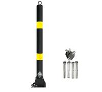 Borne De Verrouillage D'Espace De Stationnement,Bollard De Parking Pliant Verrouillable Film Réfléchissant Haute Visibilité, Installation Rapide Pour Allée Garage Usage(Black,1PCS)