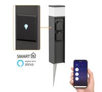 Borne d'éclairage PODEL avec piquet de terre pour extérieur Smart Home 39cm