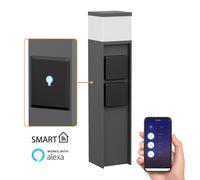 Borne d'éclairage PODEL pour l'extérieur IP44 Smart Home WLAN Alexa 39 cm